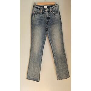 Pistola Jeans High Waist Split Hem Straight Leg Jeans Sz 27, Retail $168